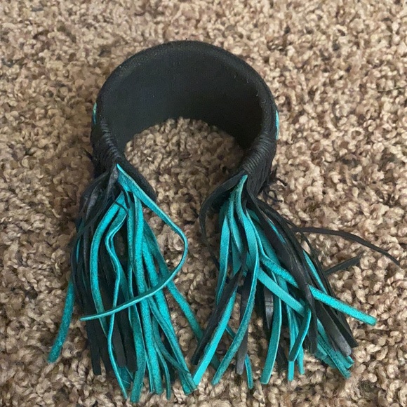 Custom Made Beaded Fringe Cuff - Picture 3 of 3